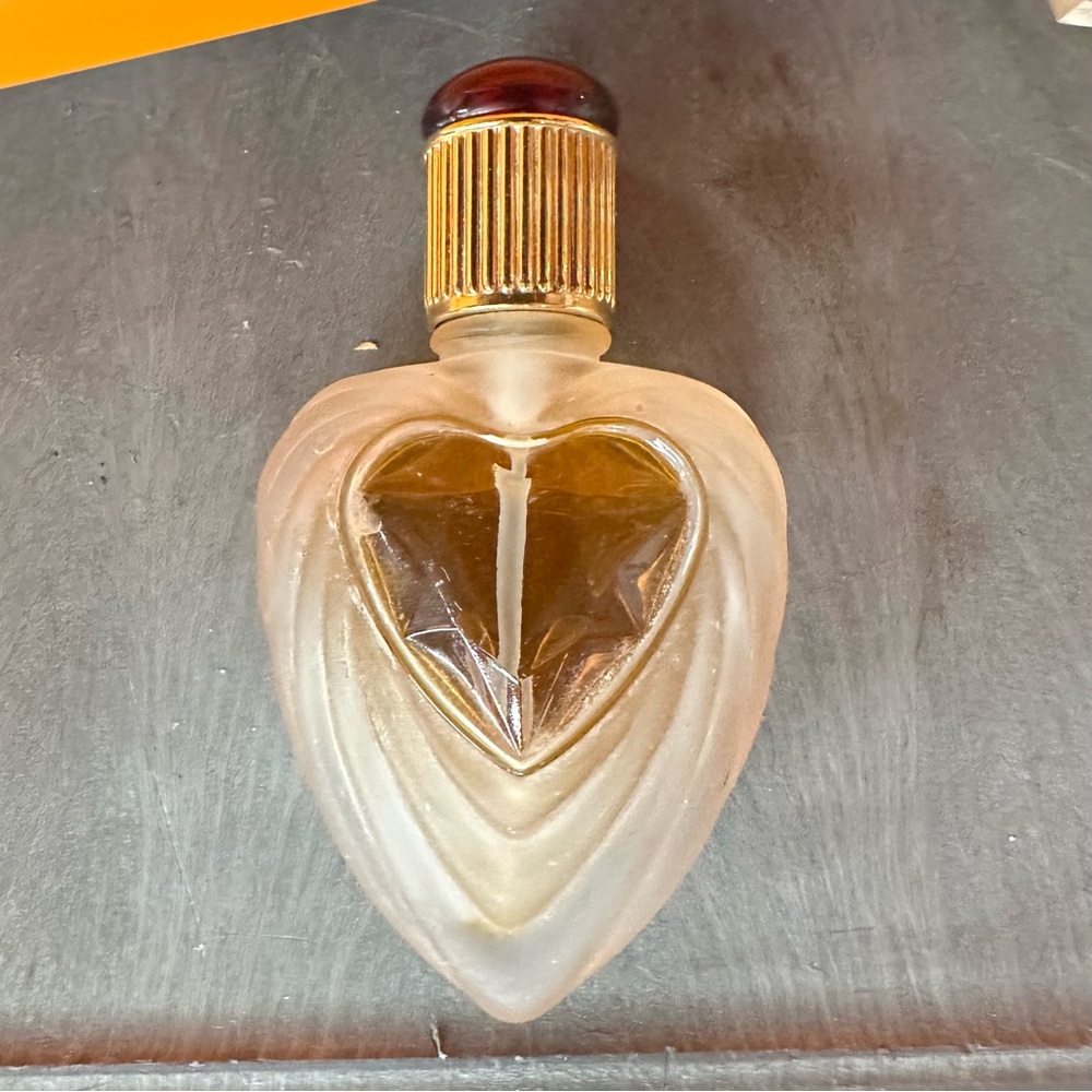 Victoria Secret Rapture VTG frosted heart shaped Bottle